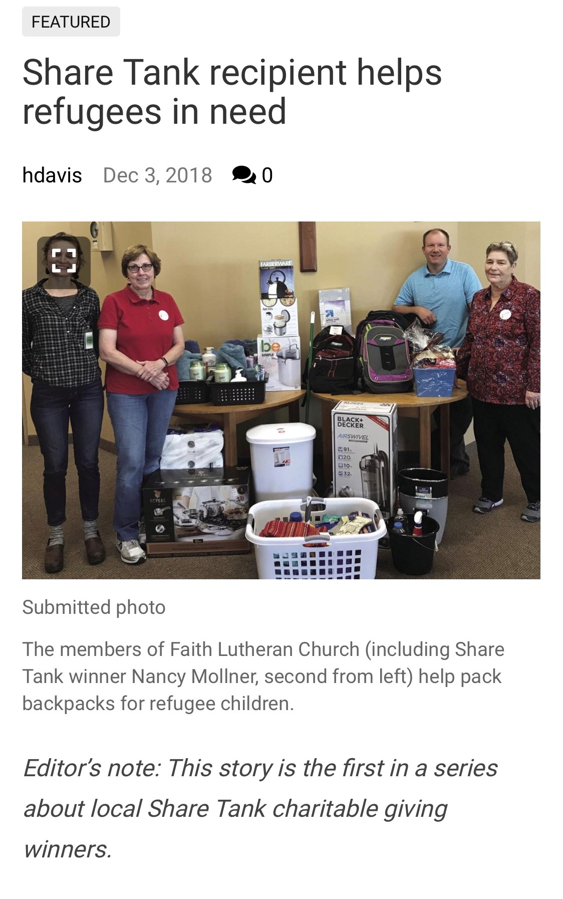 Helping Refugees in Need